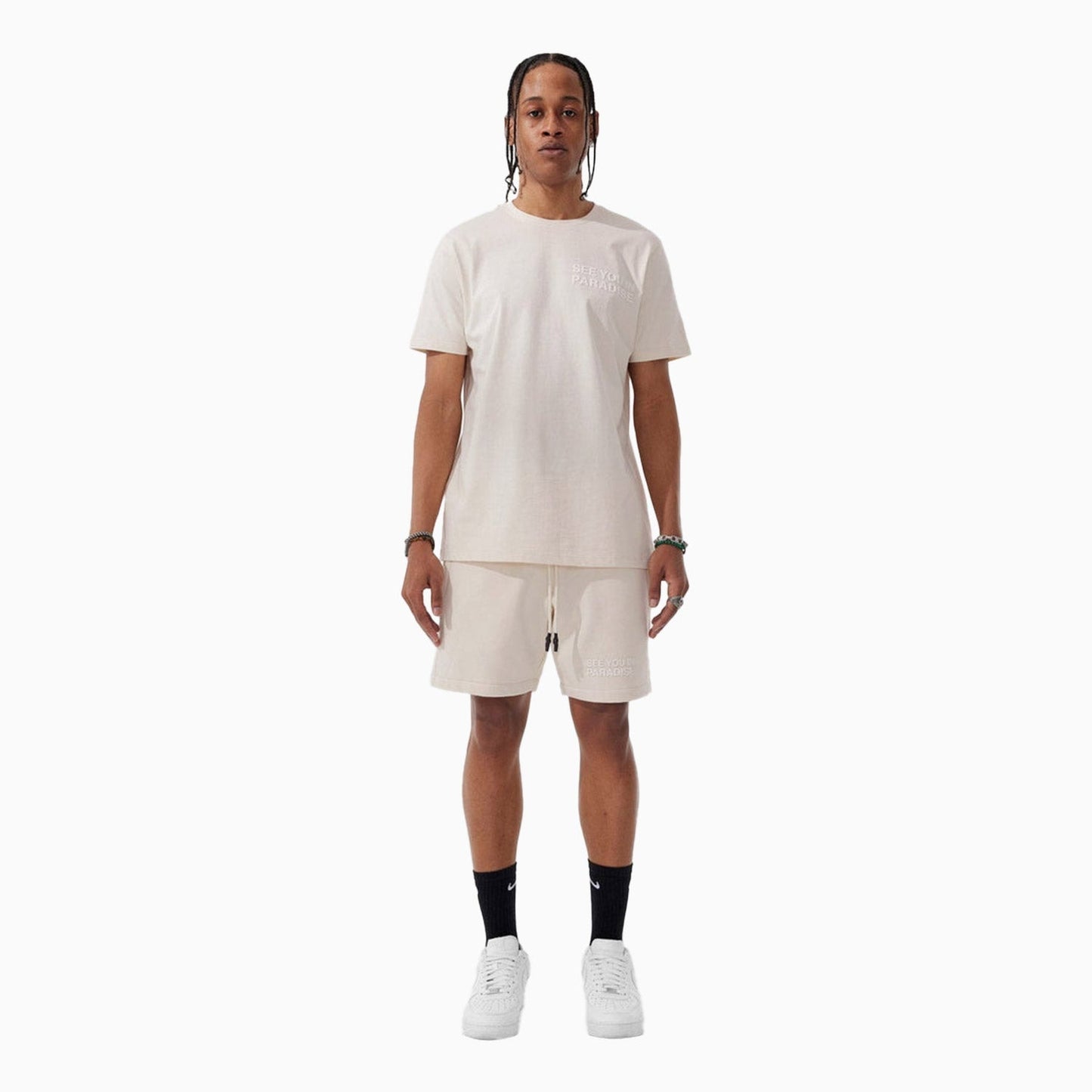 Men's Paradise Tonal T Shirt And Shorts Outfit