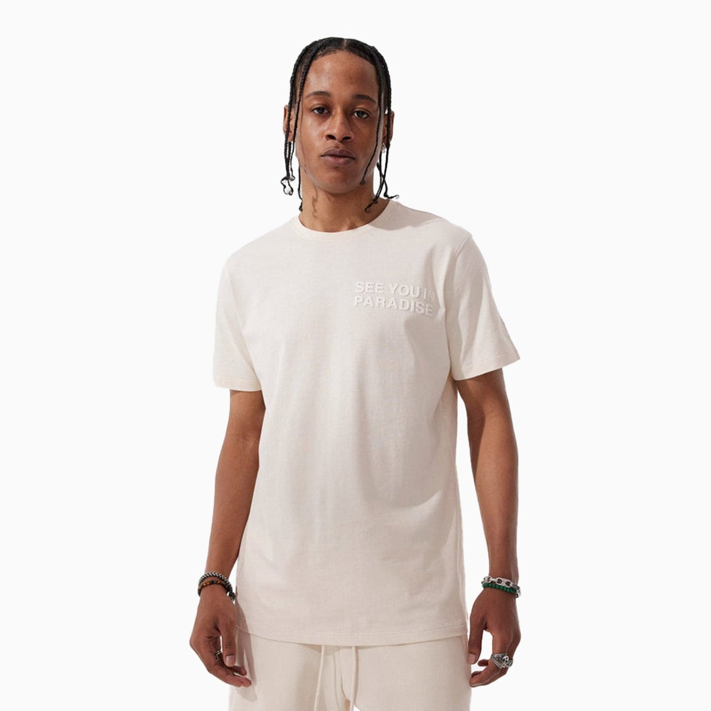 Men's Paradise Tonal T Shirt And Shorts Outfit