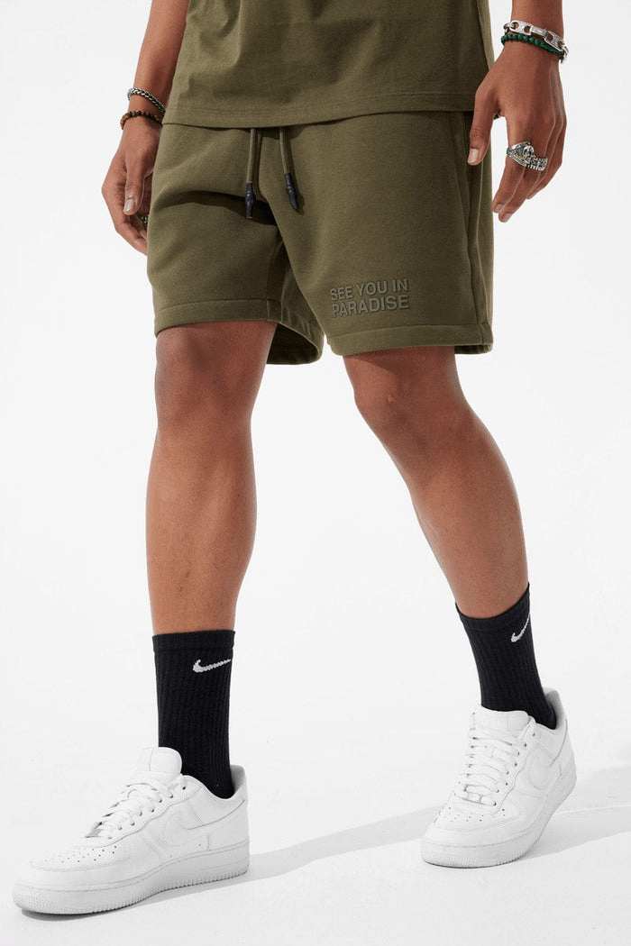 Men's Paradise Tonal T Shirt And Shorts Outfit