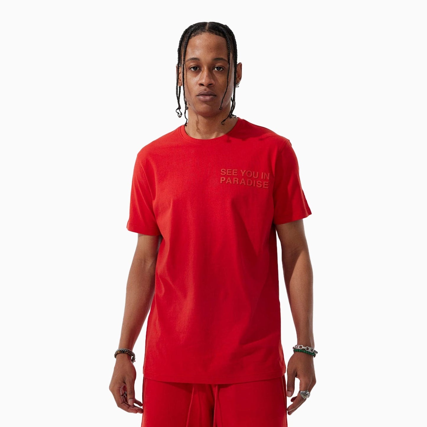 Men's Paradise Tonal T Shirt And Shorts Outfit