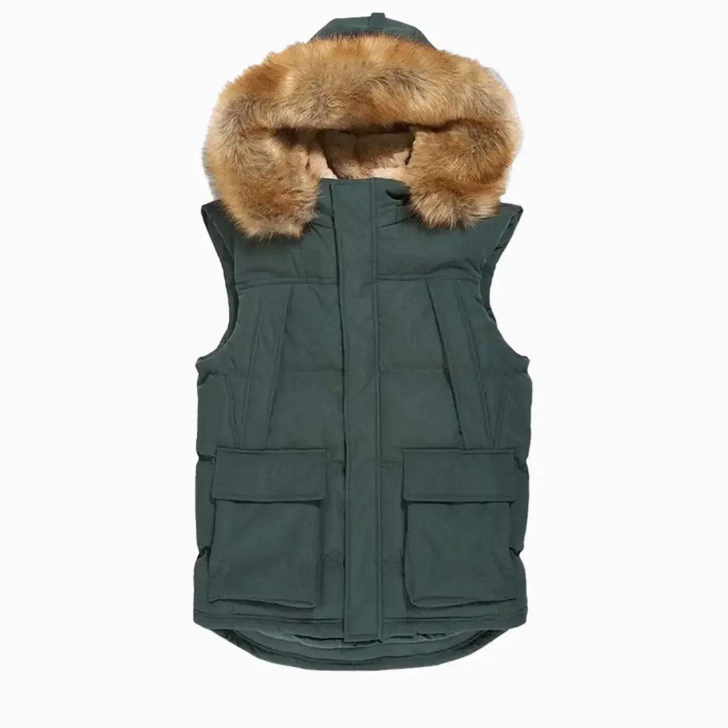 Men's Yukon Fur Lined Puffer Vest