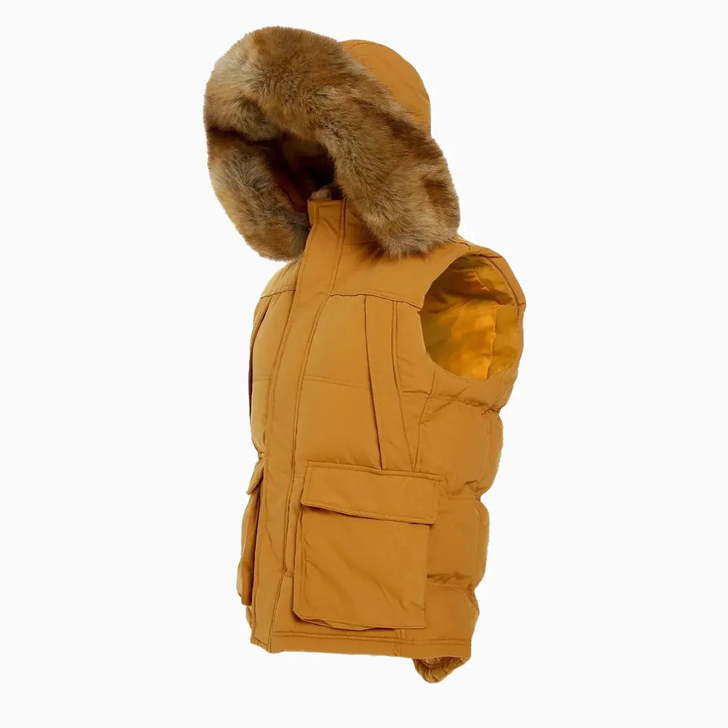 Men's Yukon Fur Lined Puffer Vest