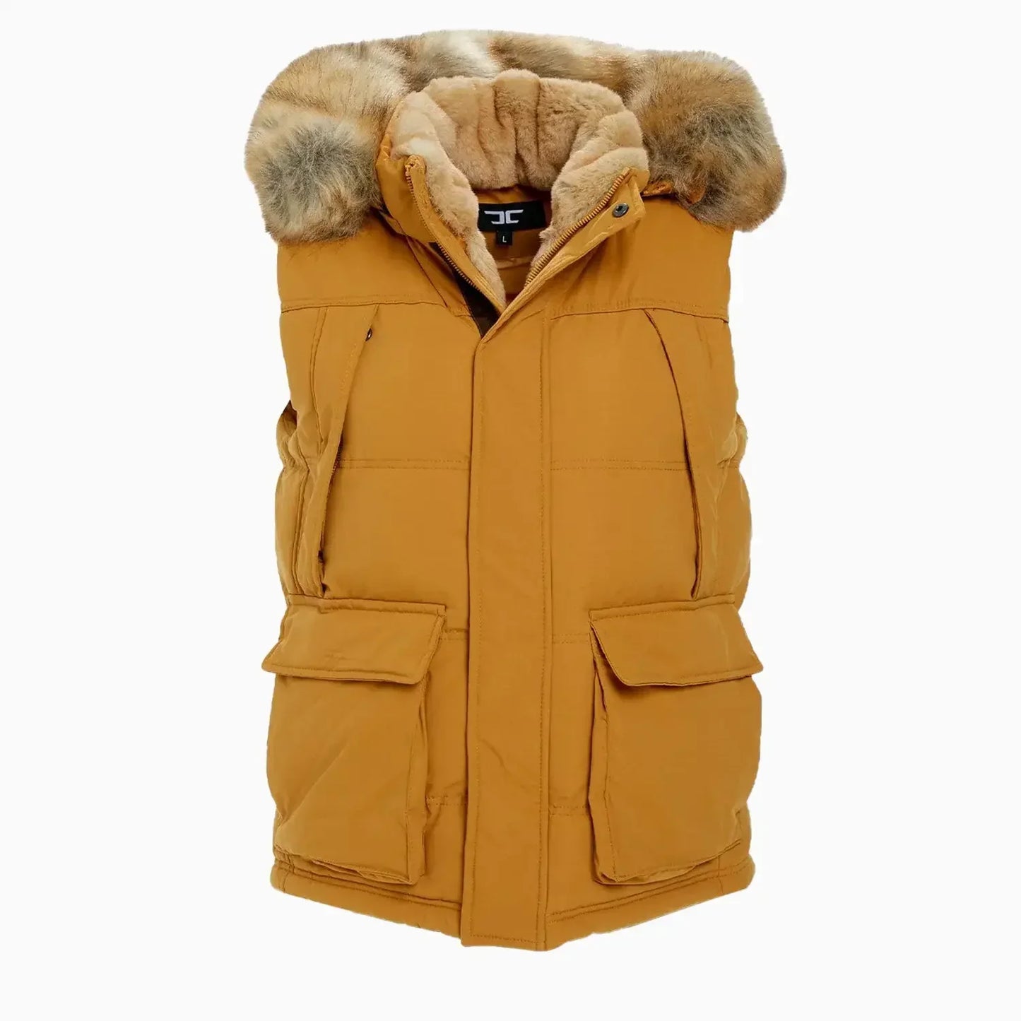 Men's Yukon Fur Lined Puffer Vest
