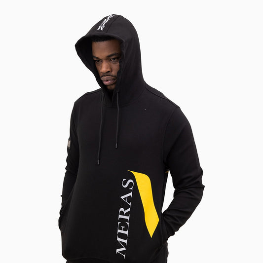 Men's Flock Printed Pull Over Hoodie