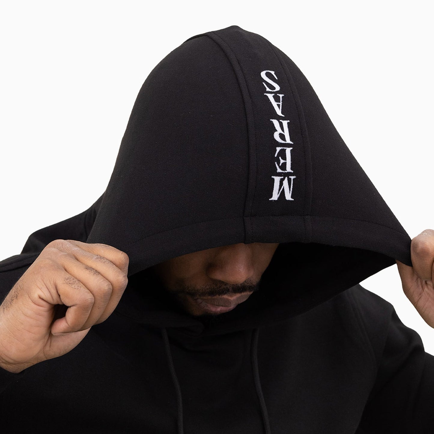 Men's Flock Printed Pull Over Hoodie