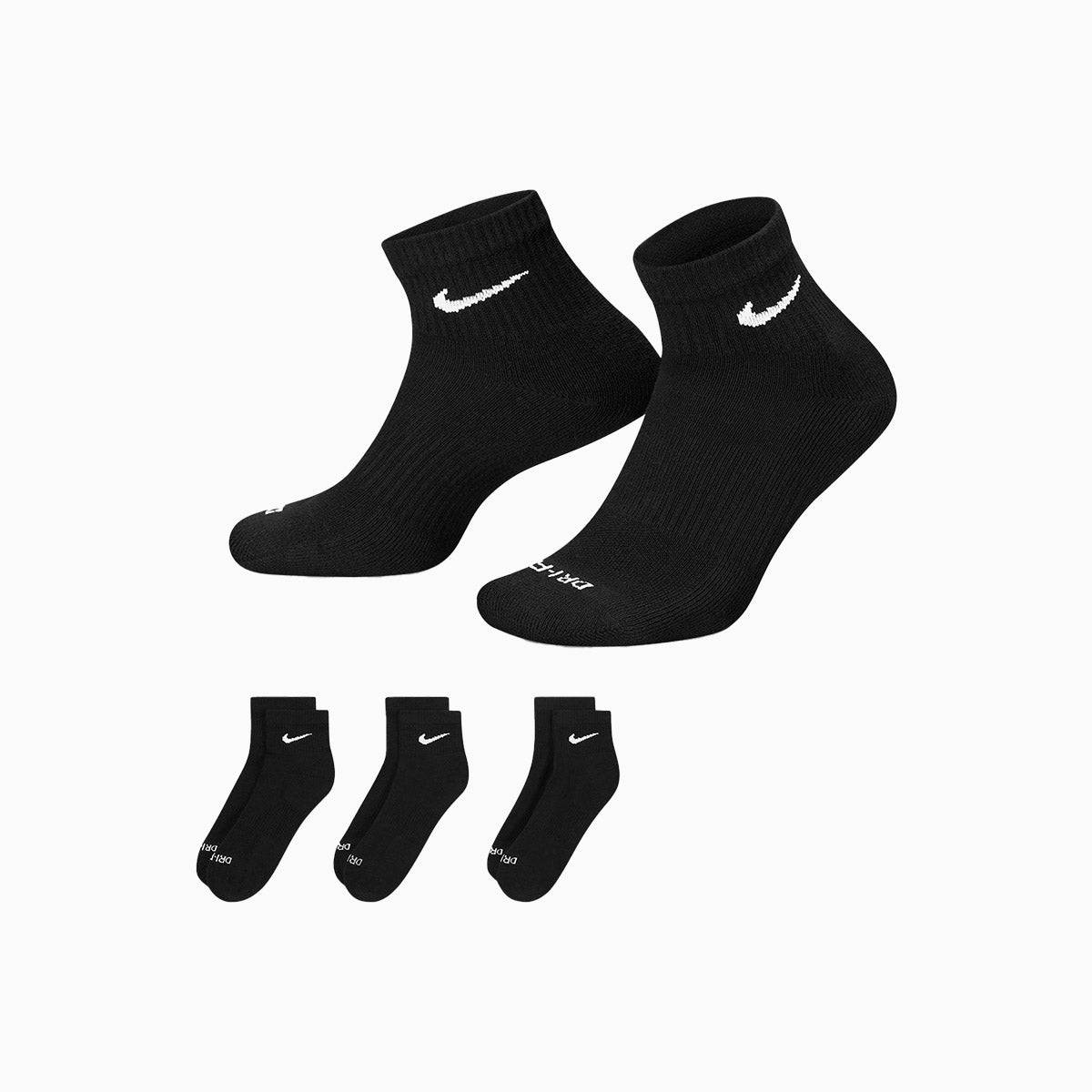 Men's Nike Everyday Plus Cushioned Ankle Socks (3 Pairs)
