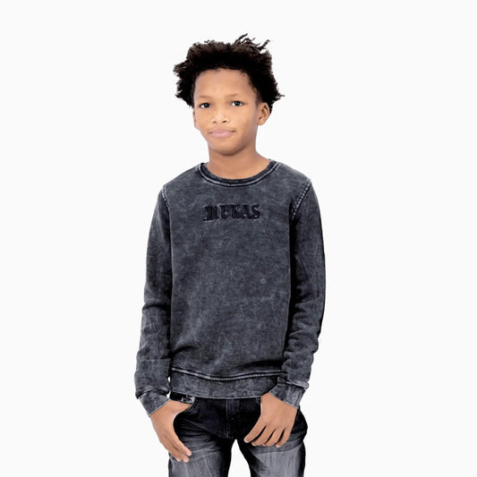 Kid's Black Night Crew Neck Sweatshirt
