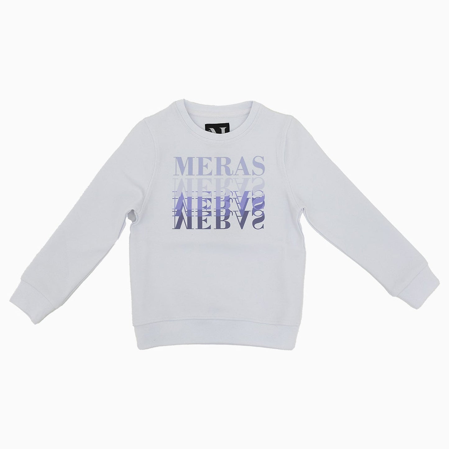 Kid's Gradient Text Crew Neck Sweatshirt