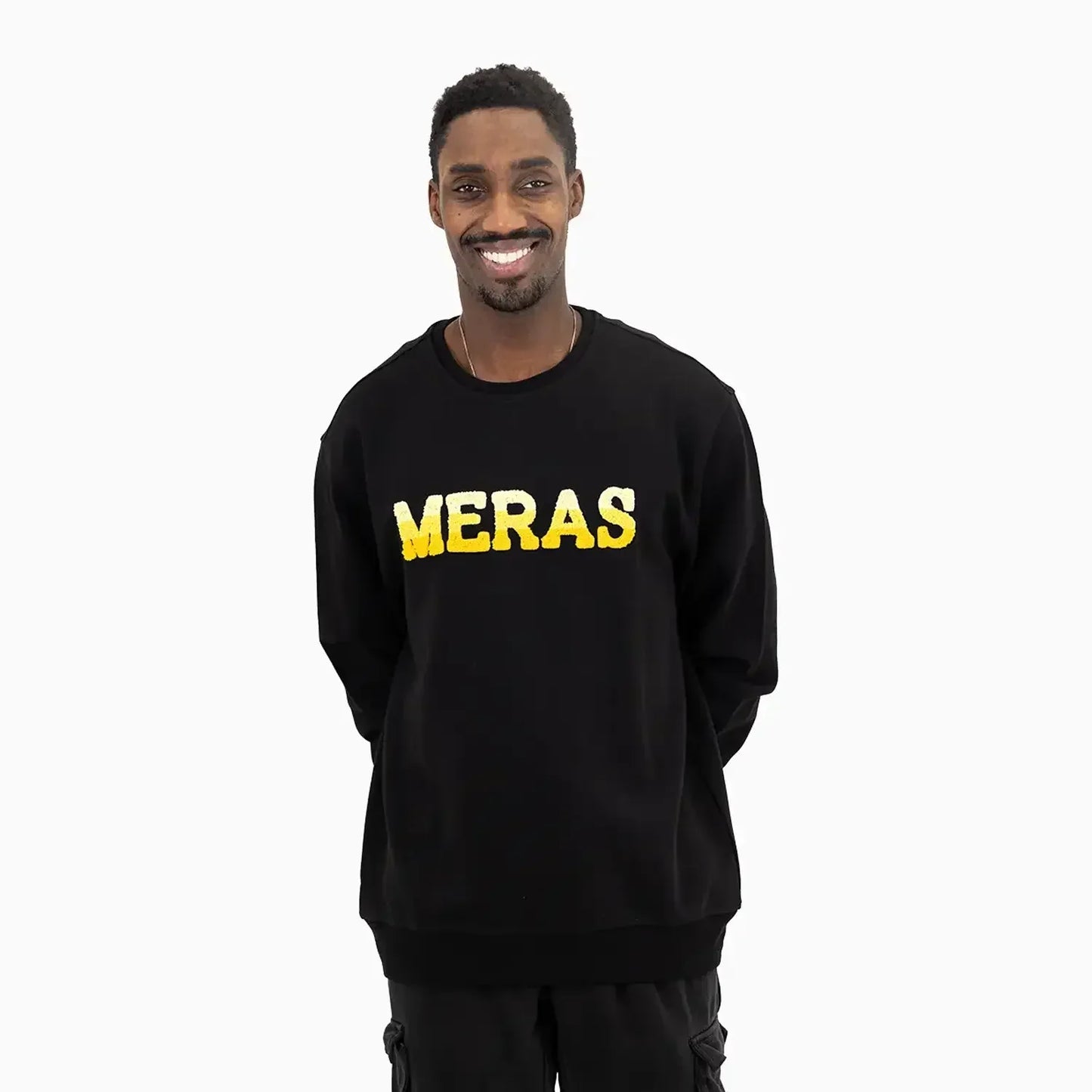 Men's Chenille Patch Crew Neck Sweatshirt