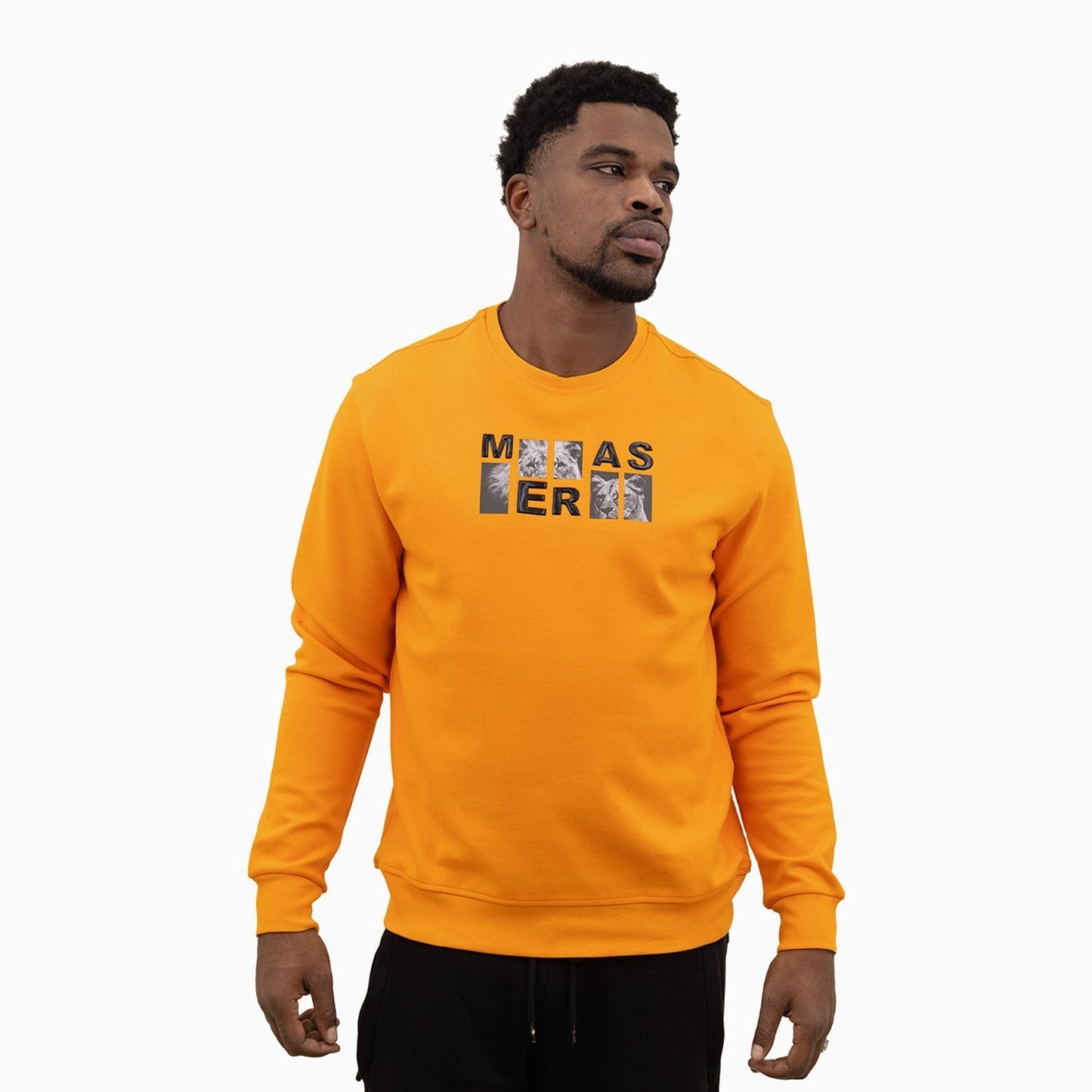 Men's Lion Graphic Crew Neck Sweatshirt