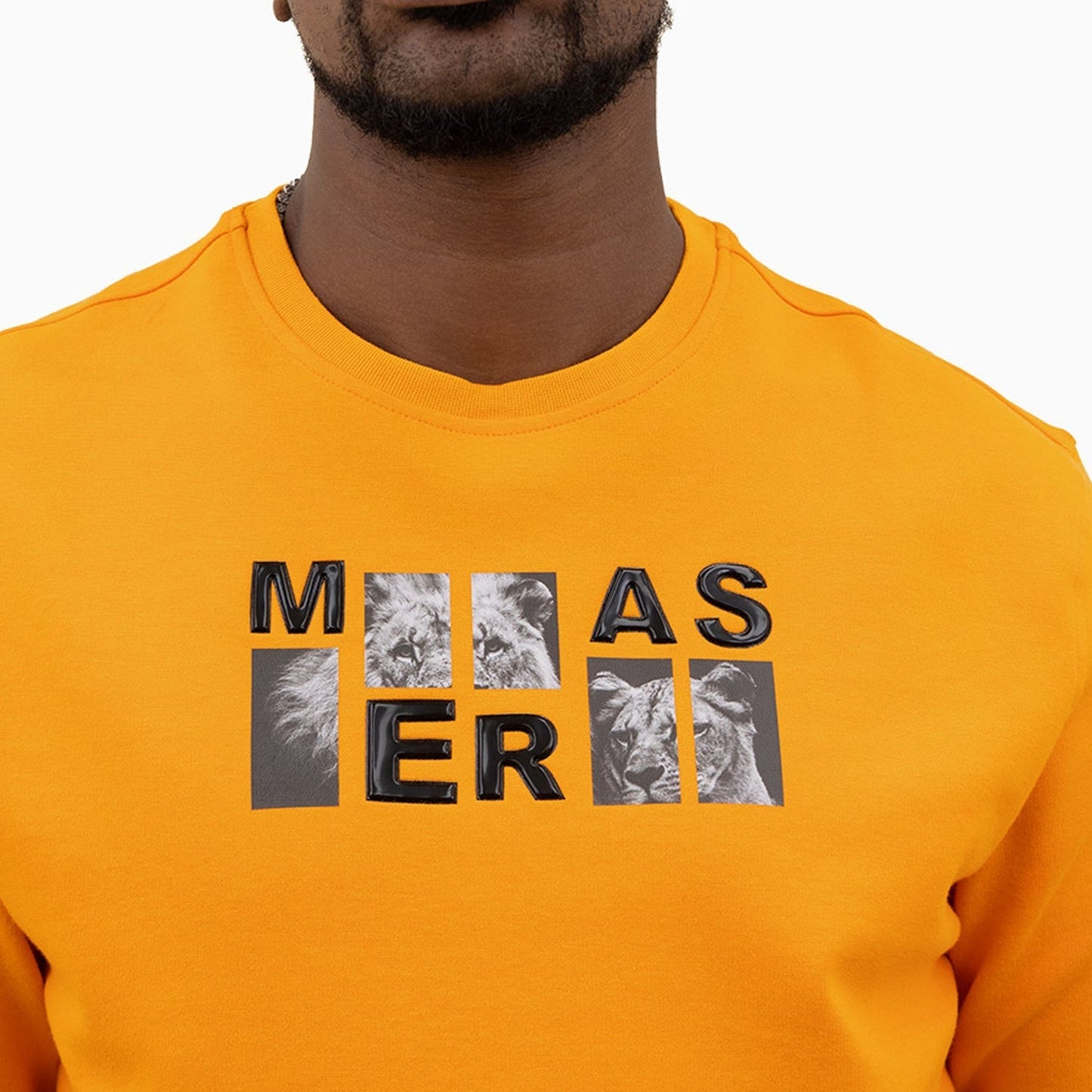 Men's Lion Graphic Crew Neck Sweatshirt