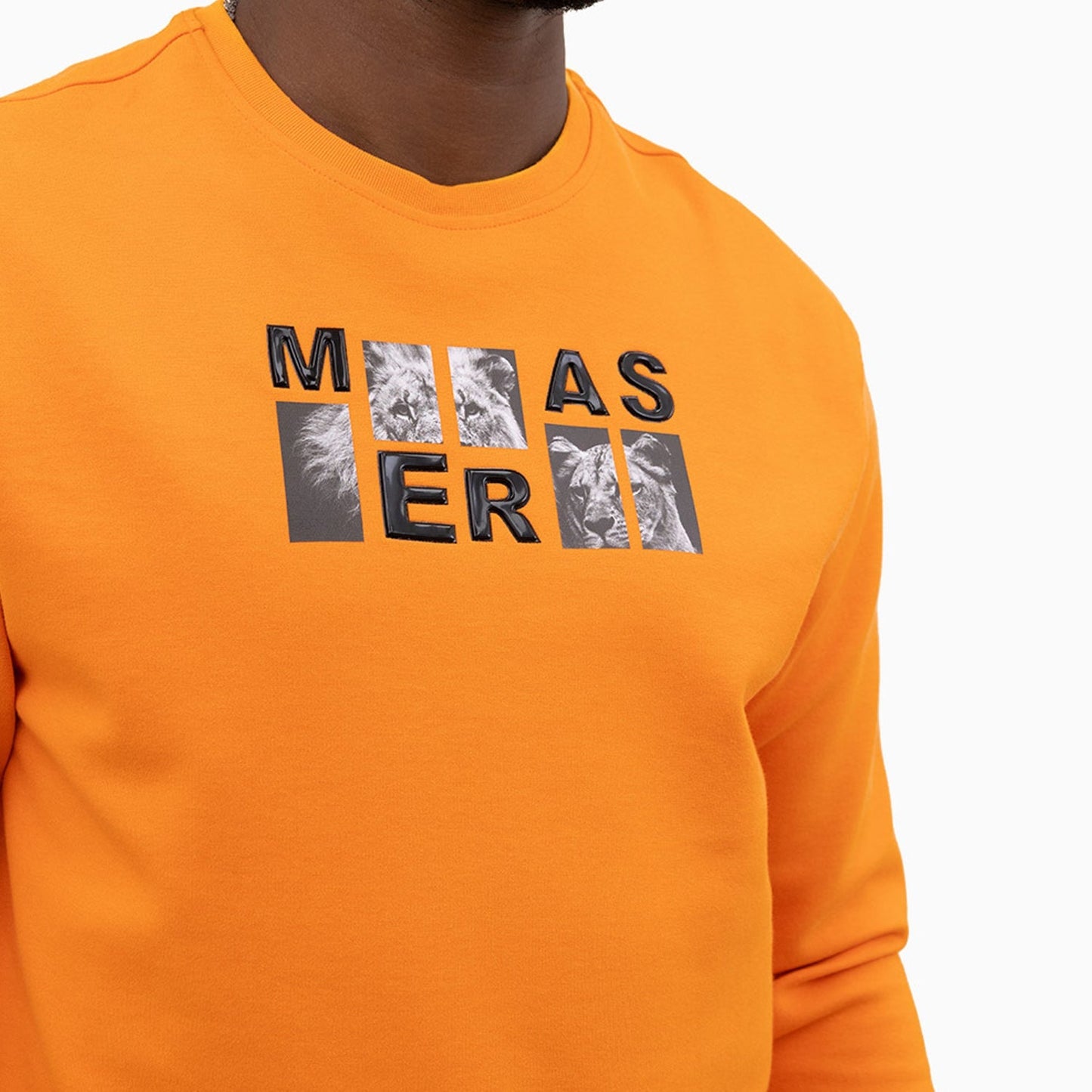 Men's Lion Graphic Crew Neck Sweatshirt