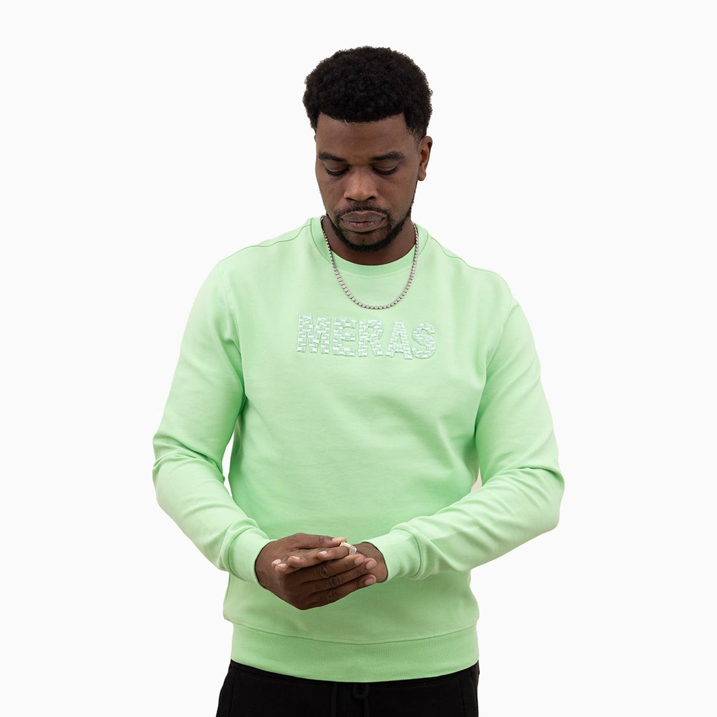 Men's Embroidery Crew Neck Sweatshirt