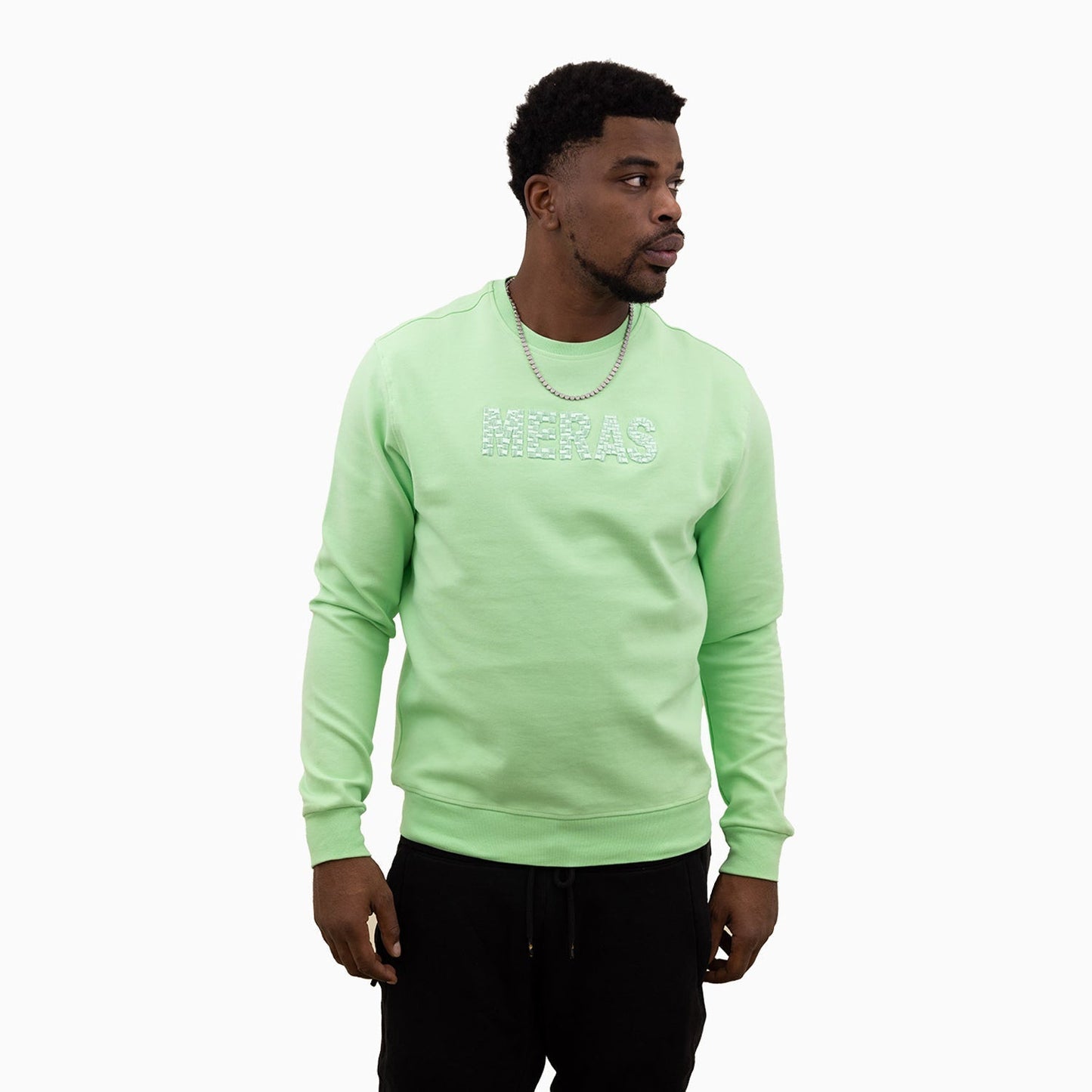 Men's Embroidery Crew Neck Sweatshirt