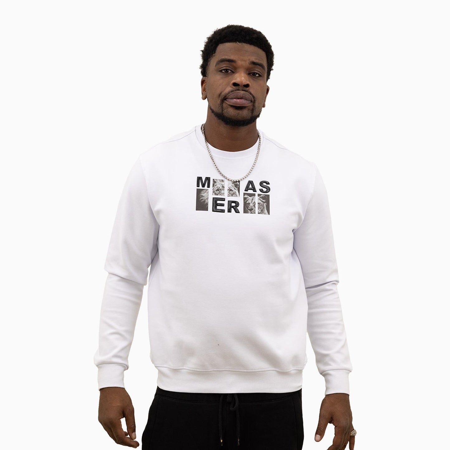 Men's Lion Graphic Crew Neck Sweatshirt