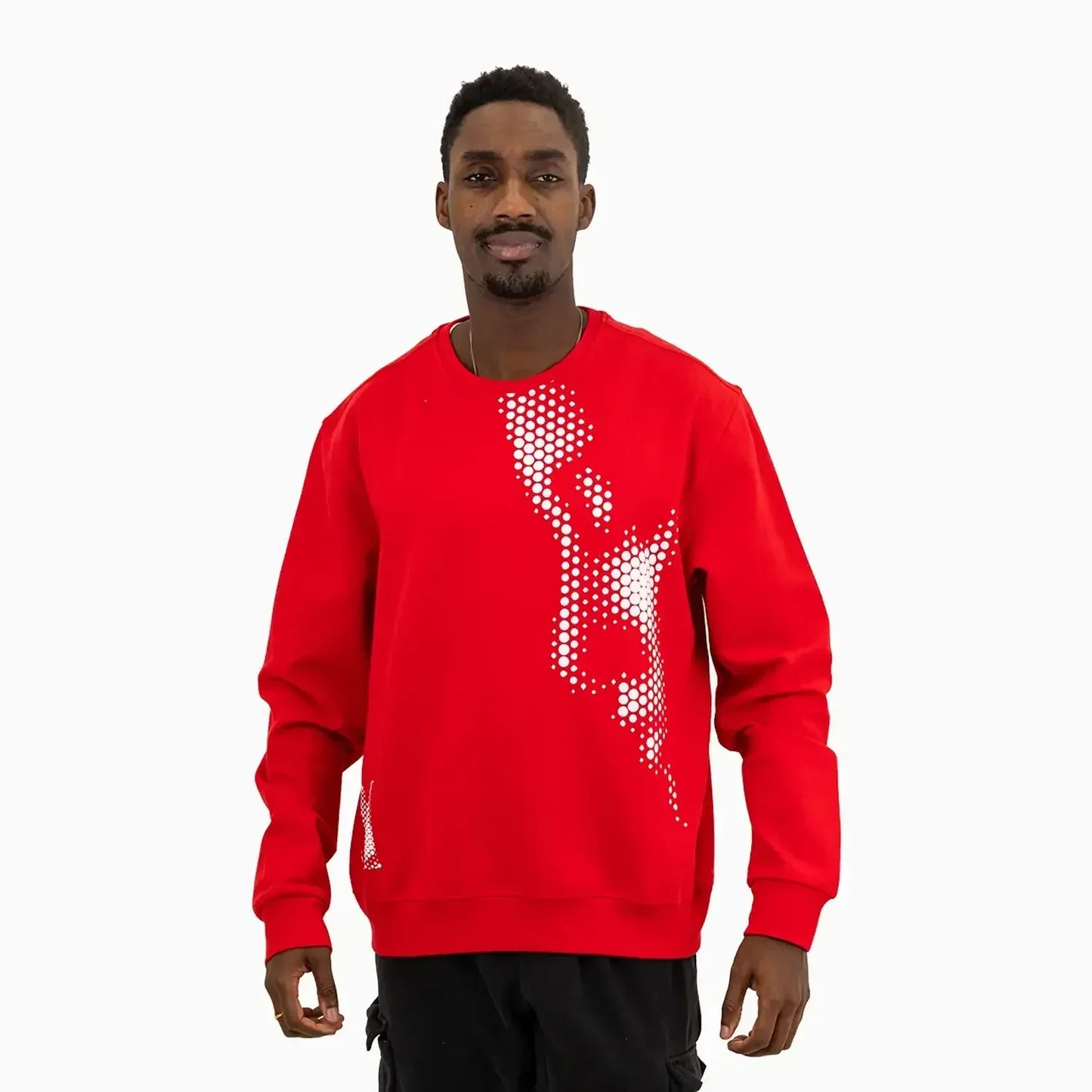 Men's Girl Sad Face Crew Neck Sweatshirt
