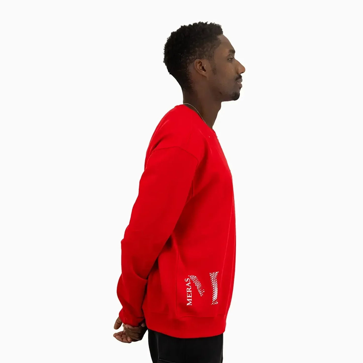 Men's Girl Sad Face Crew Neck Sweatshirt