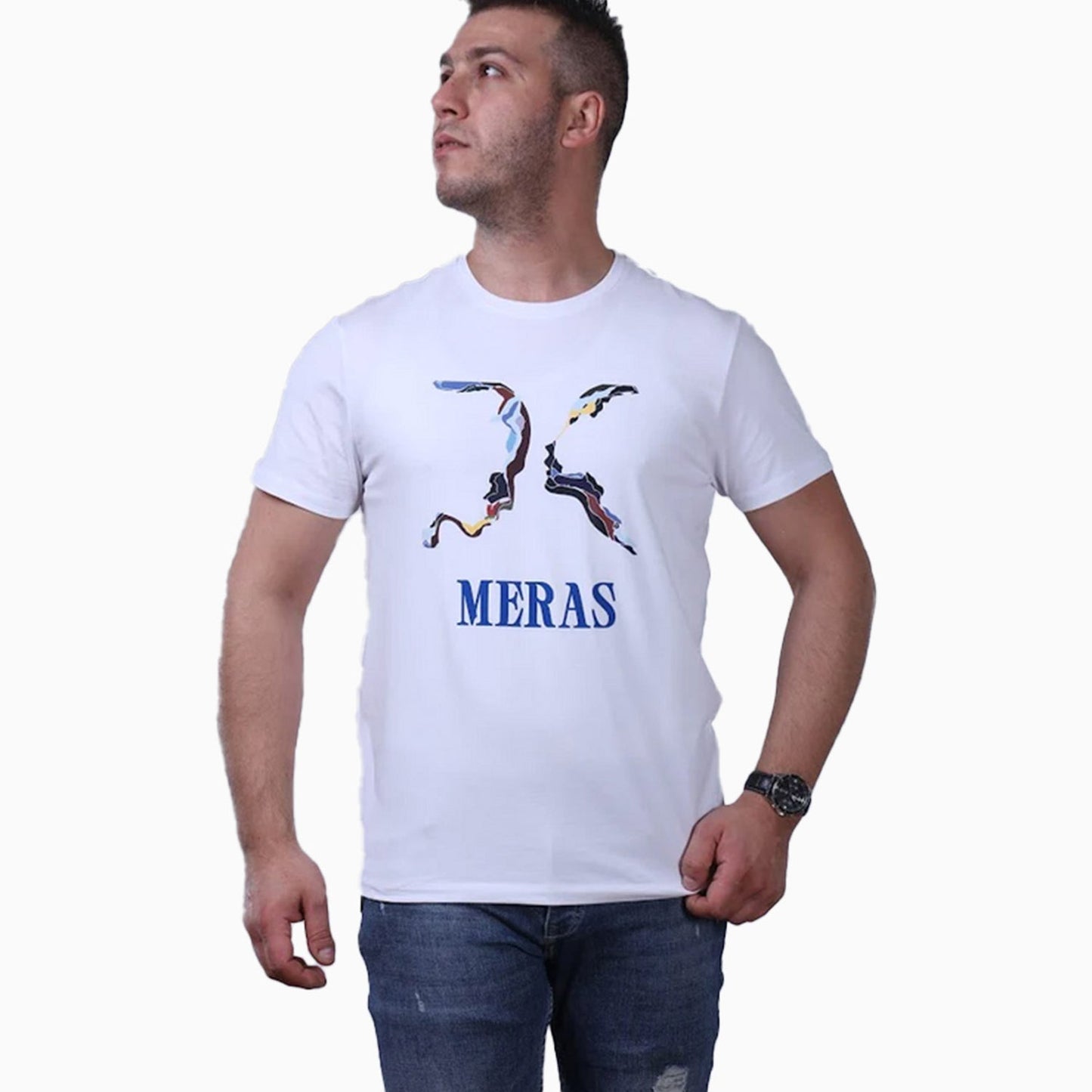 Men's Monkey Crew Neck Short Sleeve T Shirt