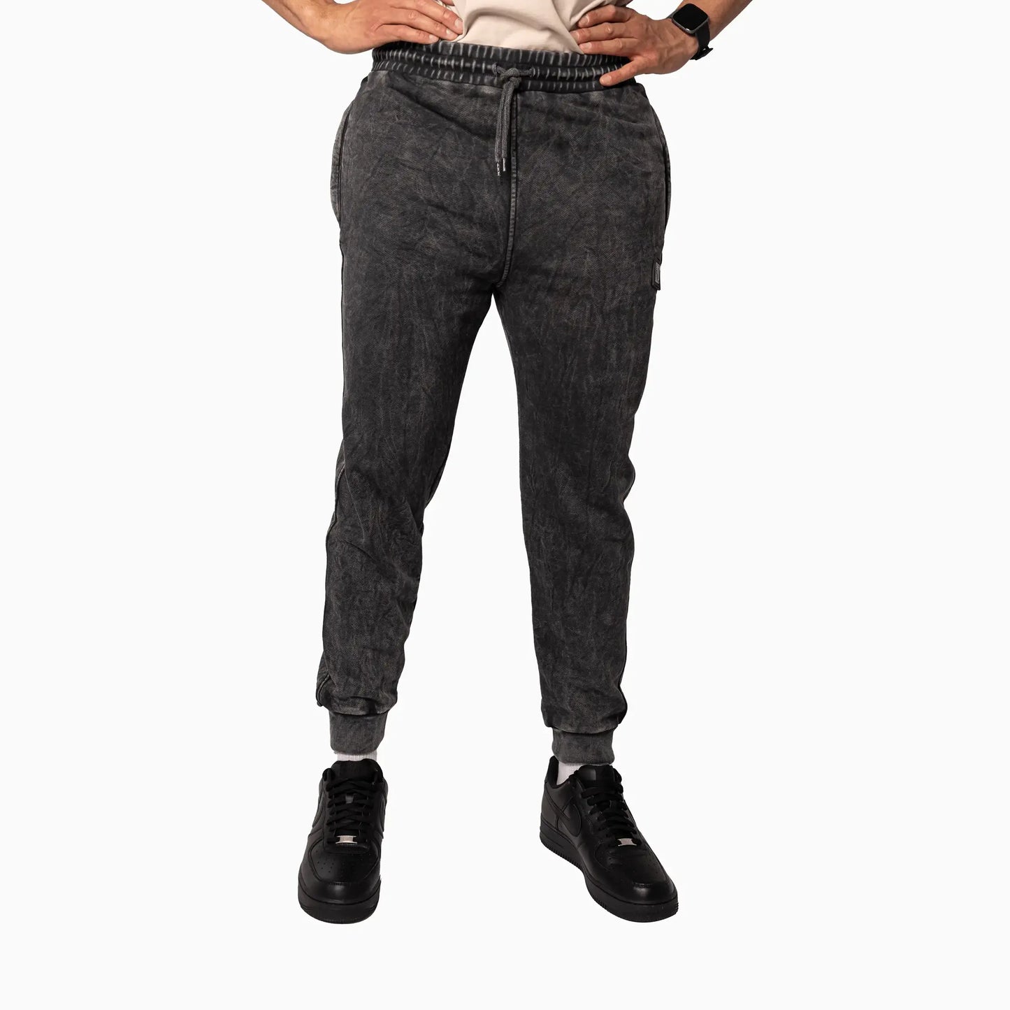 Men's Sportswear Washed Black Sweat Pant