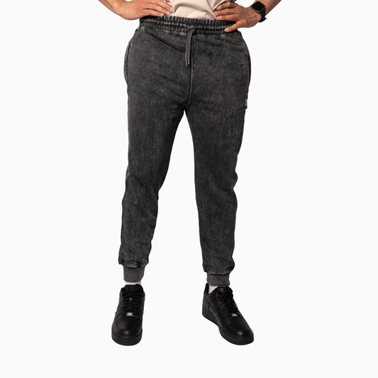 Men's Sportswear Washed Black Sweat Pant