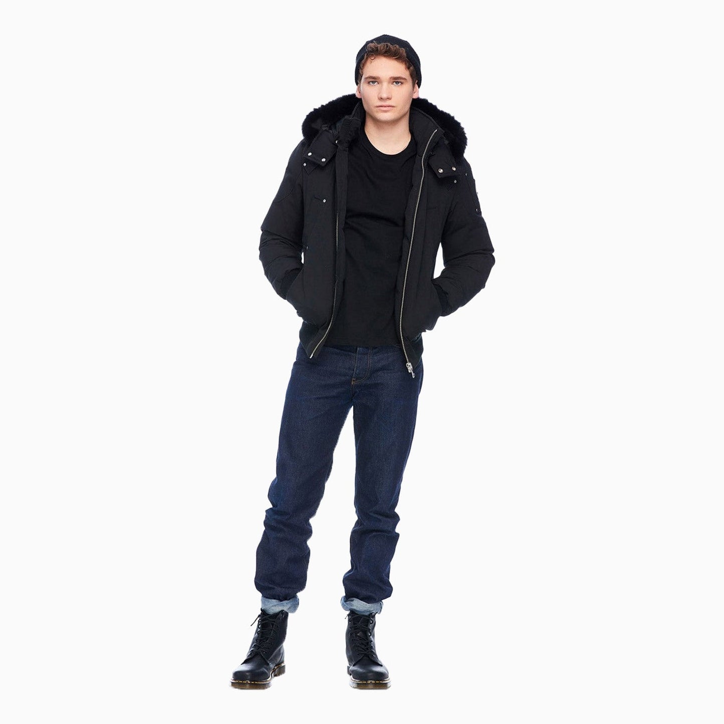Men's Ballistic Hooded Full Zip Bomber Jacket