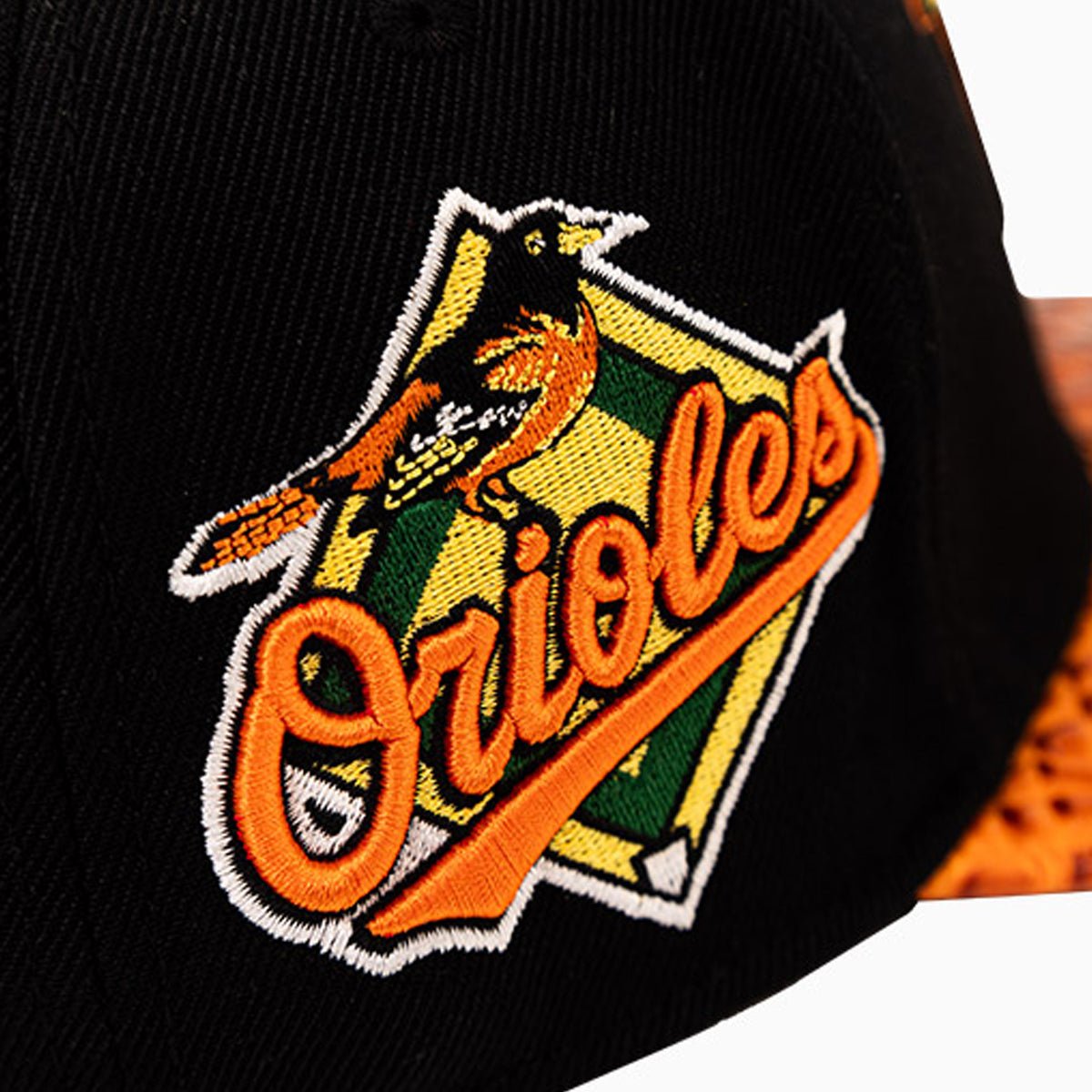 Baltimore Orioles MLB Leather Visor Snapback Hat