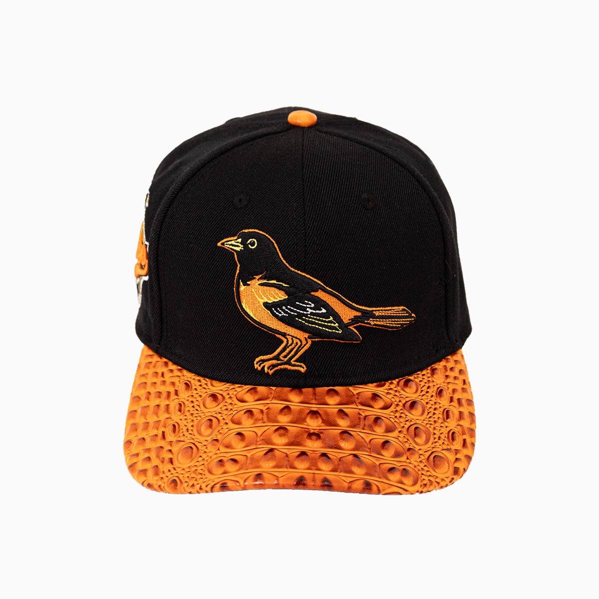 Baltimore Orioles MLB Leather Visor Snapback Hat