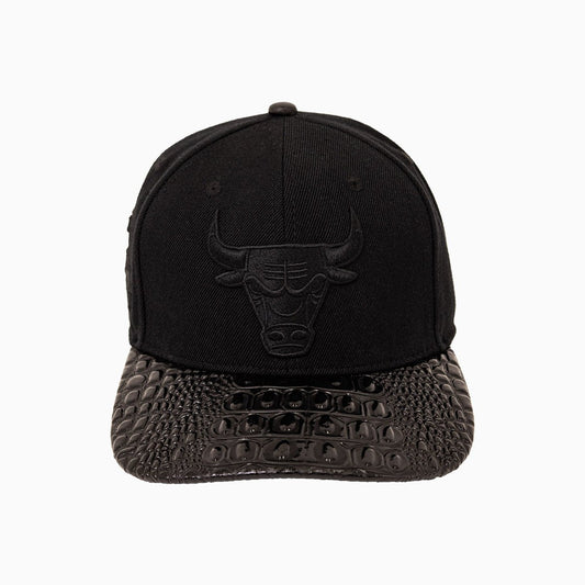 Chicago Bulls NBA Leather Visor Snapback Hat