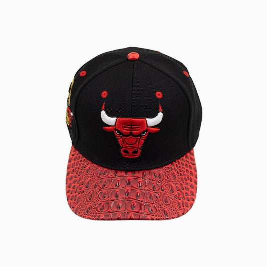 Chicago Bulls NBA Leather Snapback Hat