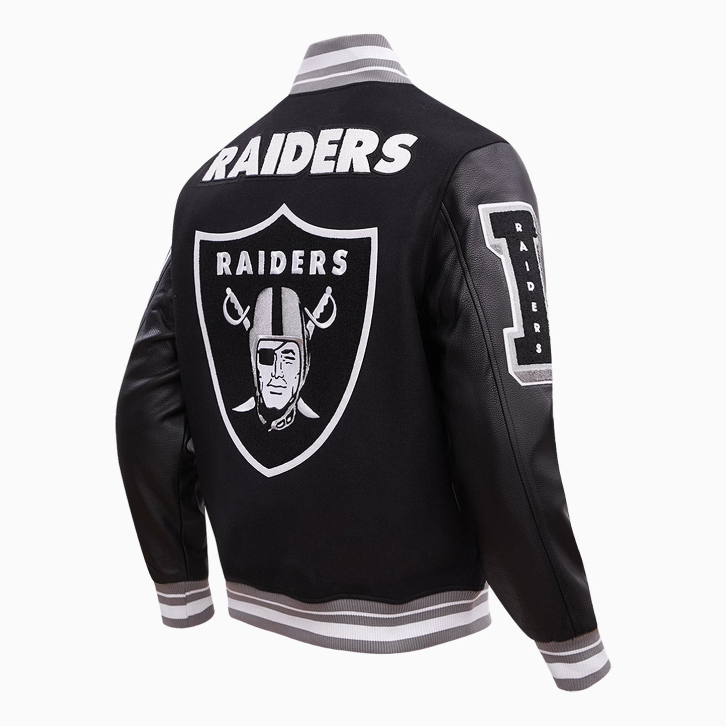 Men's Las Vegas Raiders NFL Rib Wool Varsity Jacket