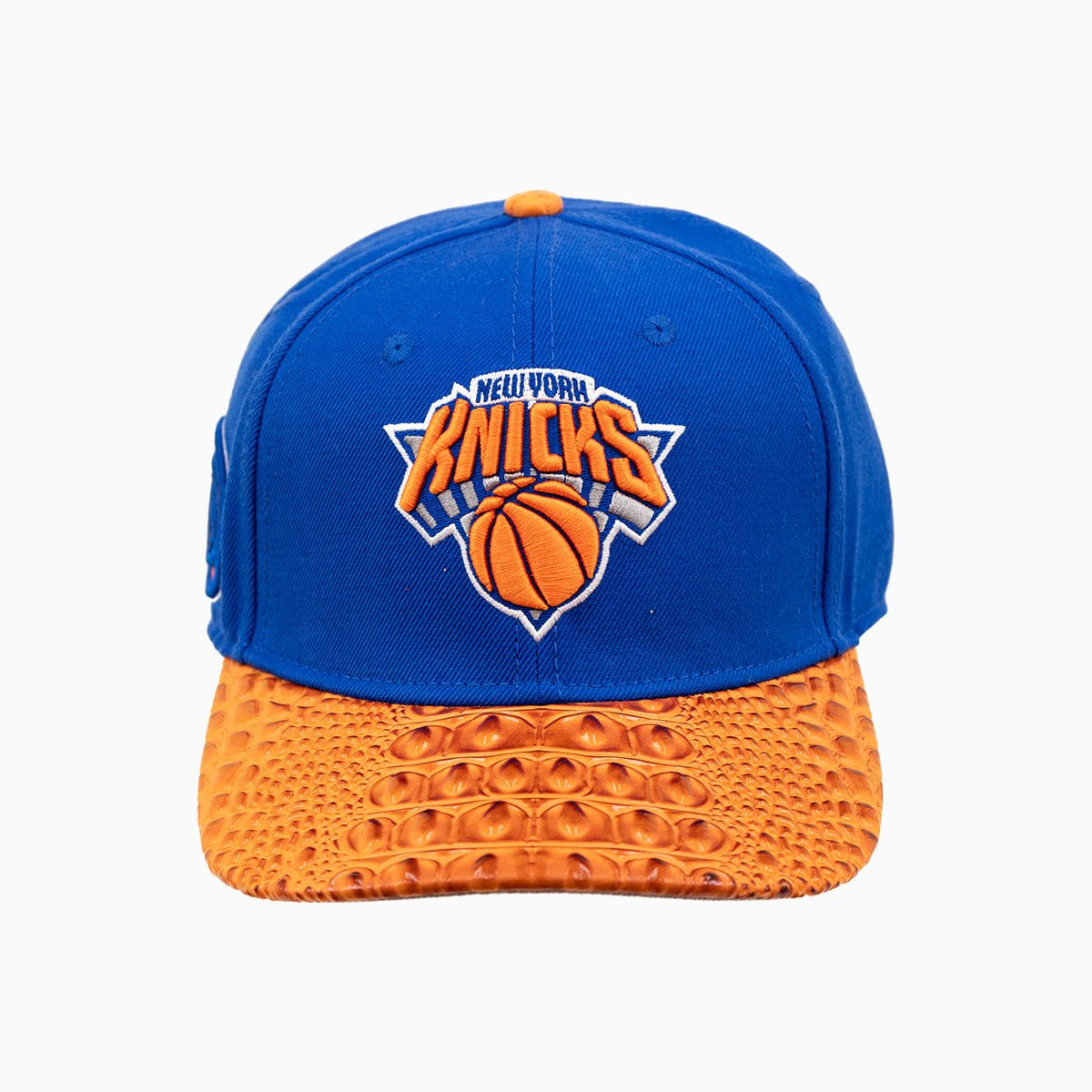New York Knicks NBA Leather Visor Wool Snapback Hat