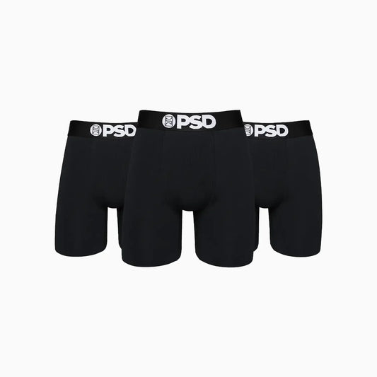 Men's Solids 3 Pack - Black Boxer
