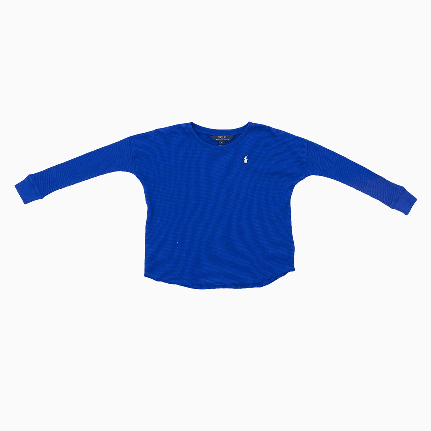 Kid's Waffle Knit Long Sleeve Crew Neck Shirt