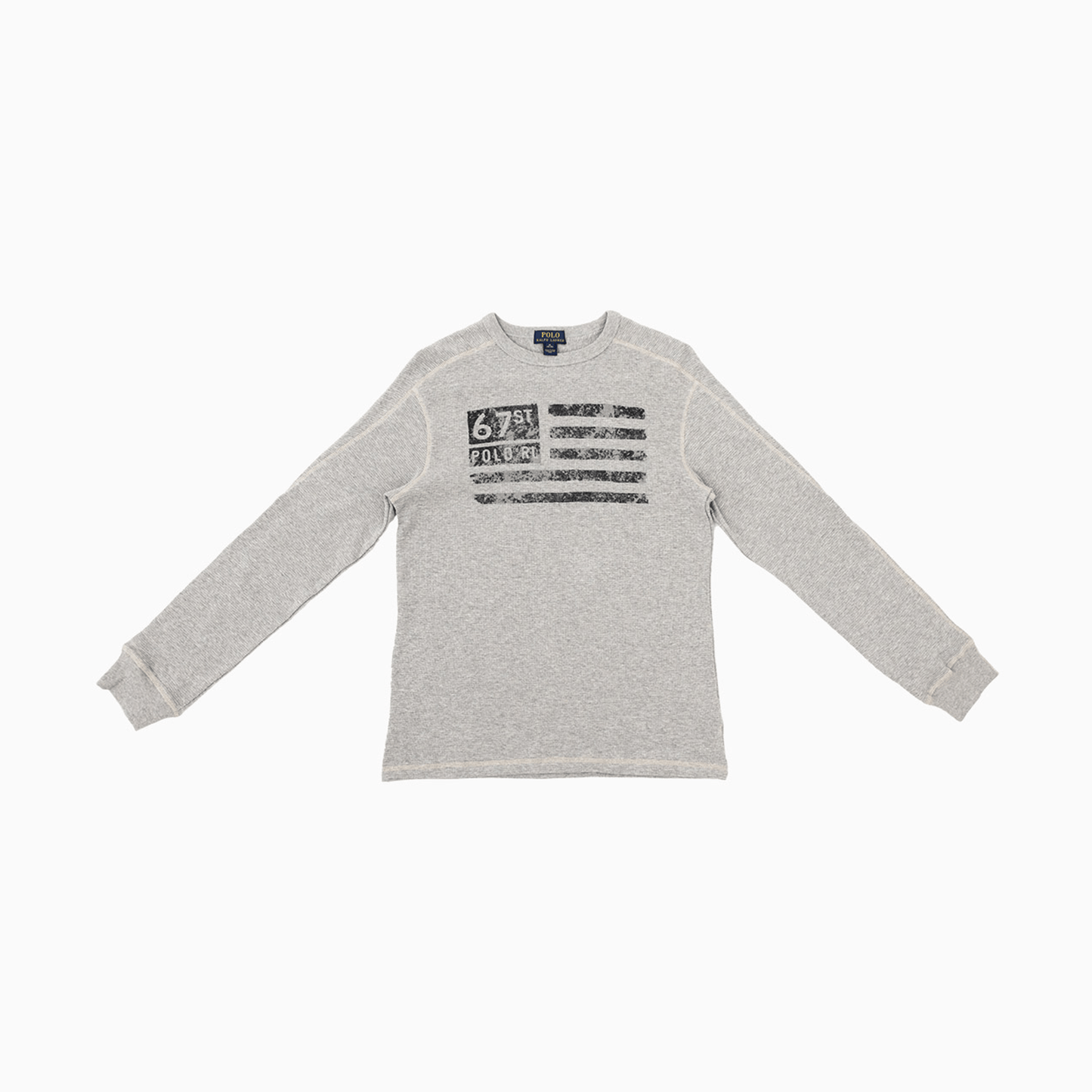 Kid's Waffle Knit Long Sleeve Crew Neck Shirt