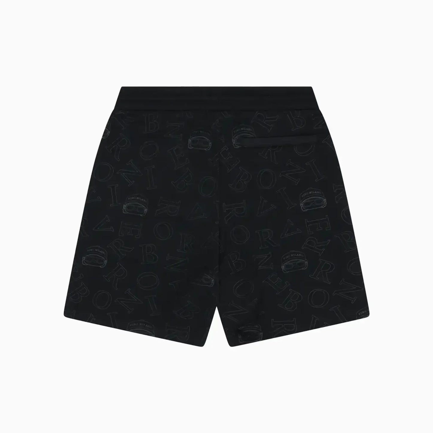Men's Black All-Over Logo Print Co-Ord Set