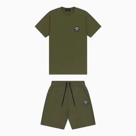 Men's Olive Green Logo Patch Co-Ord Set