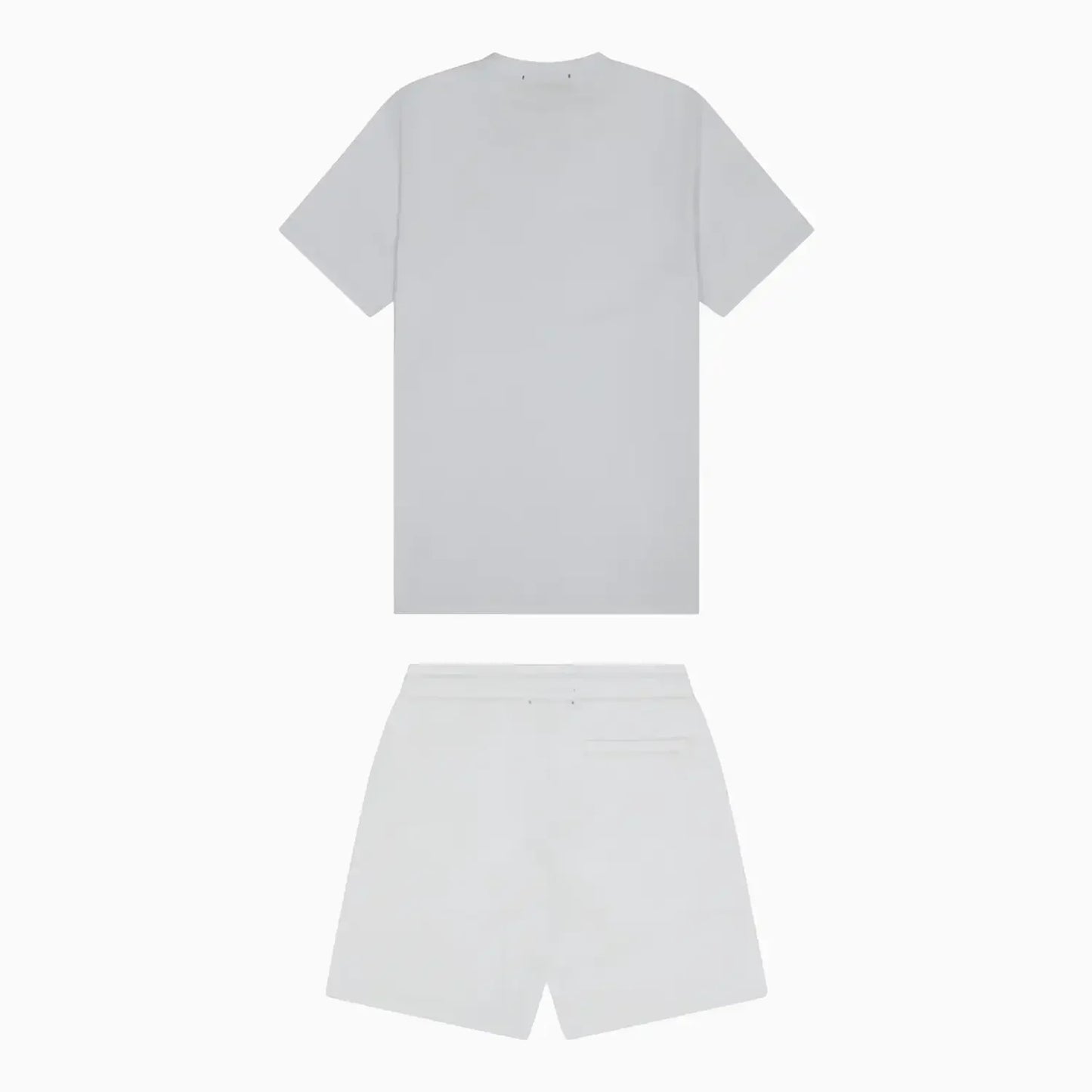 Men's White Minimal Logo Patch Co-Ord Set