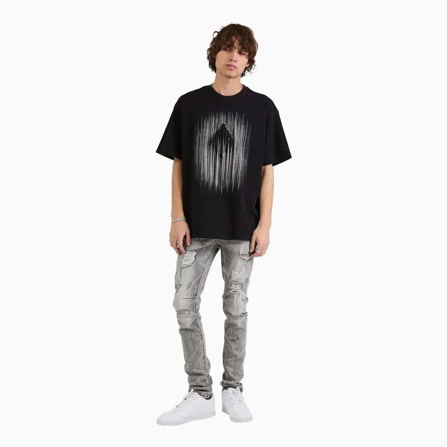 Men's Colin Etched Monogram Crew T-Shirt