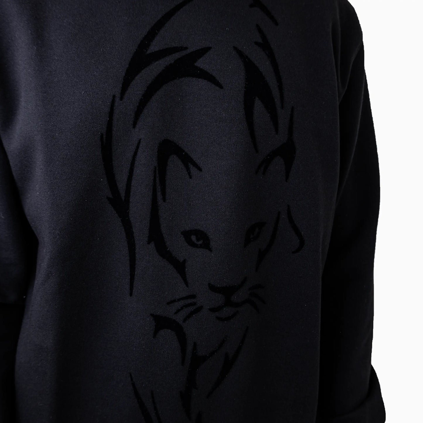 Men's Black Cat Crew Neck Sweatshirt