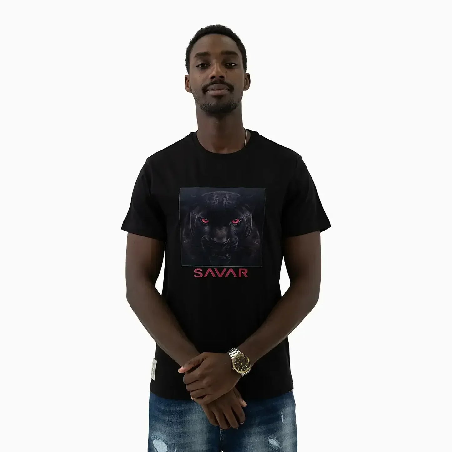 Men's Black Panther Graphic Short Sleeve T-Shirt