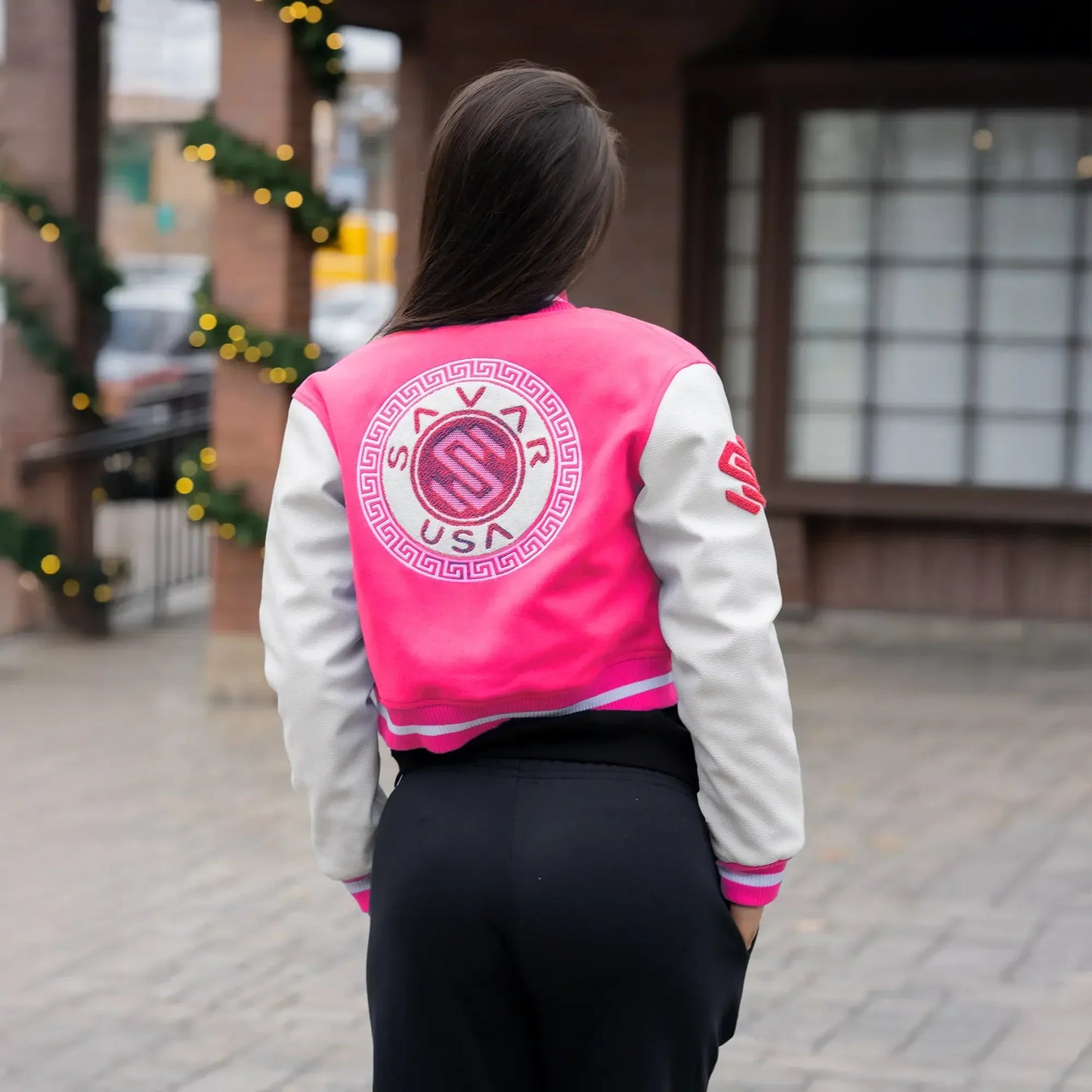 Women's Circle Wool Varsity Jacket
