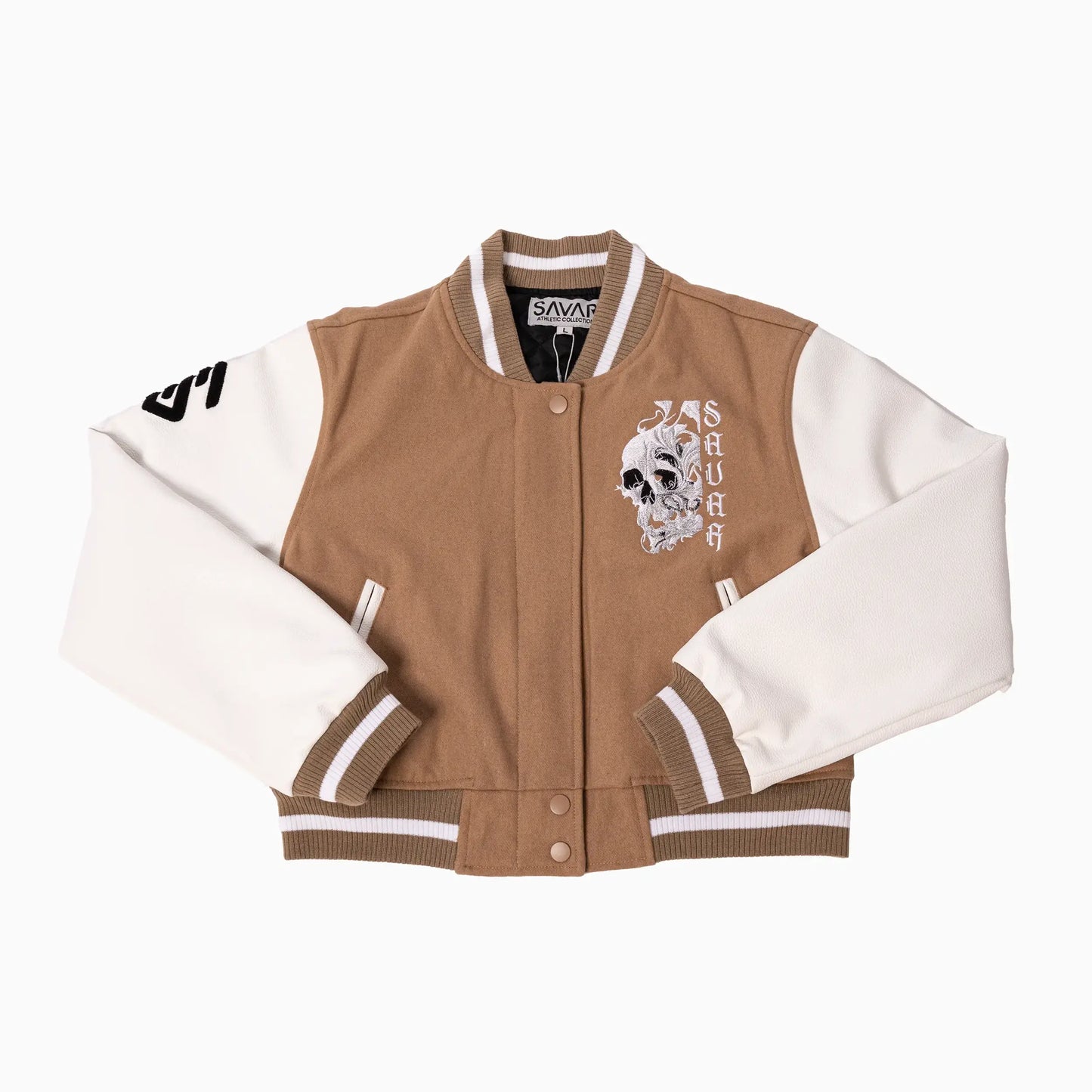 Women's Skull Wool Varsity Jacket