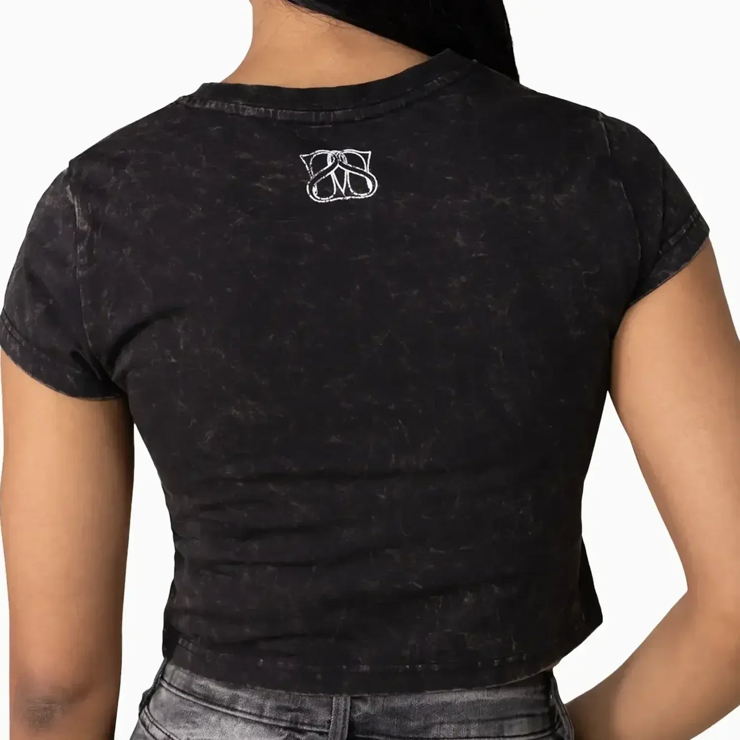 Women's Rhinestone Crop T-Shirt