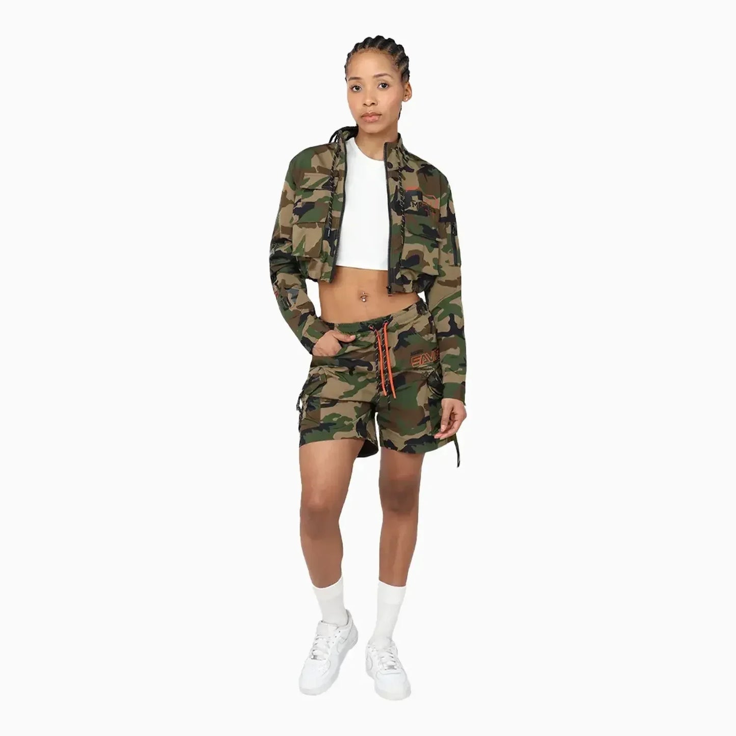 Women's Utility Nylon Printed Outfit