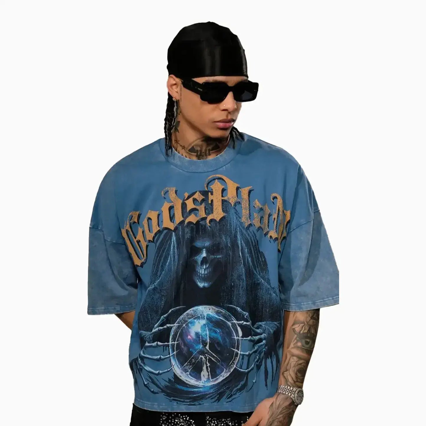 Men's Wide Crop Fit Drop Shoulders T-Shirt