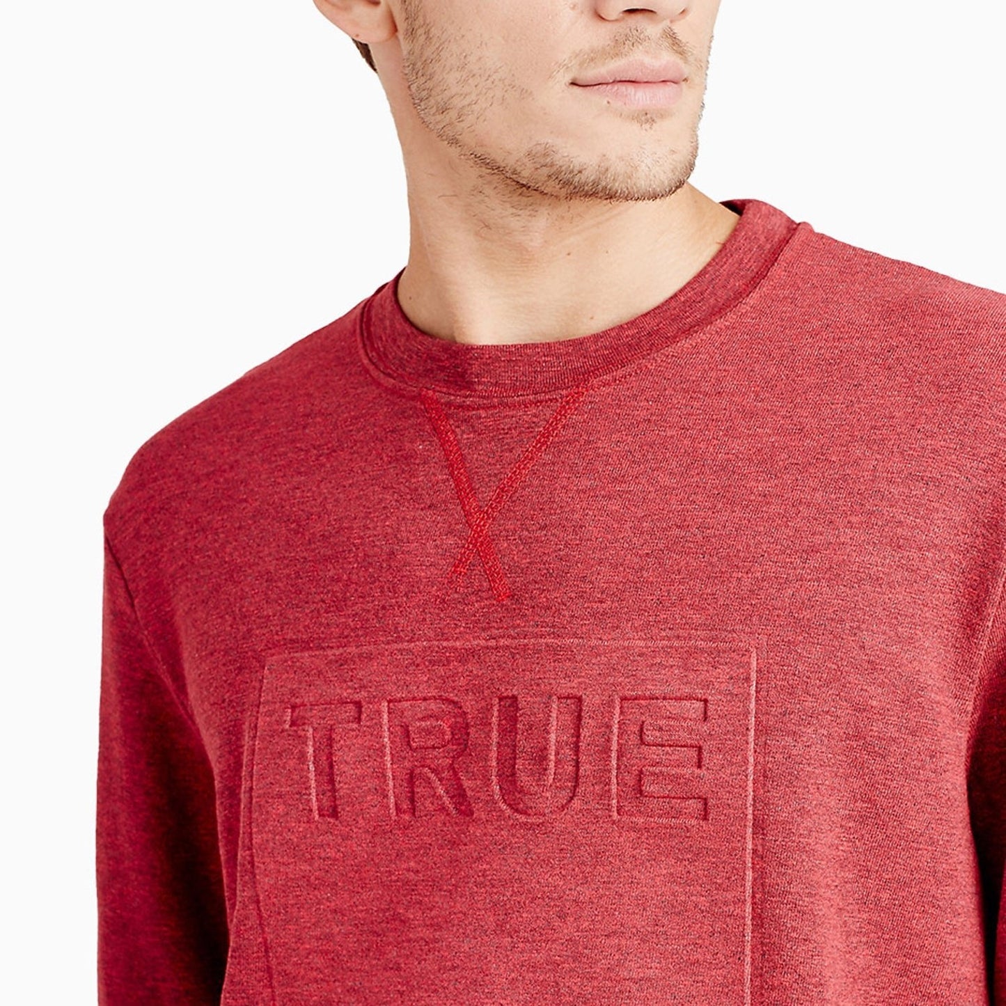 Men's Debossed Logo Double Knit Sweatshirt