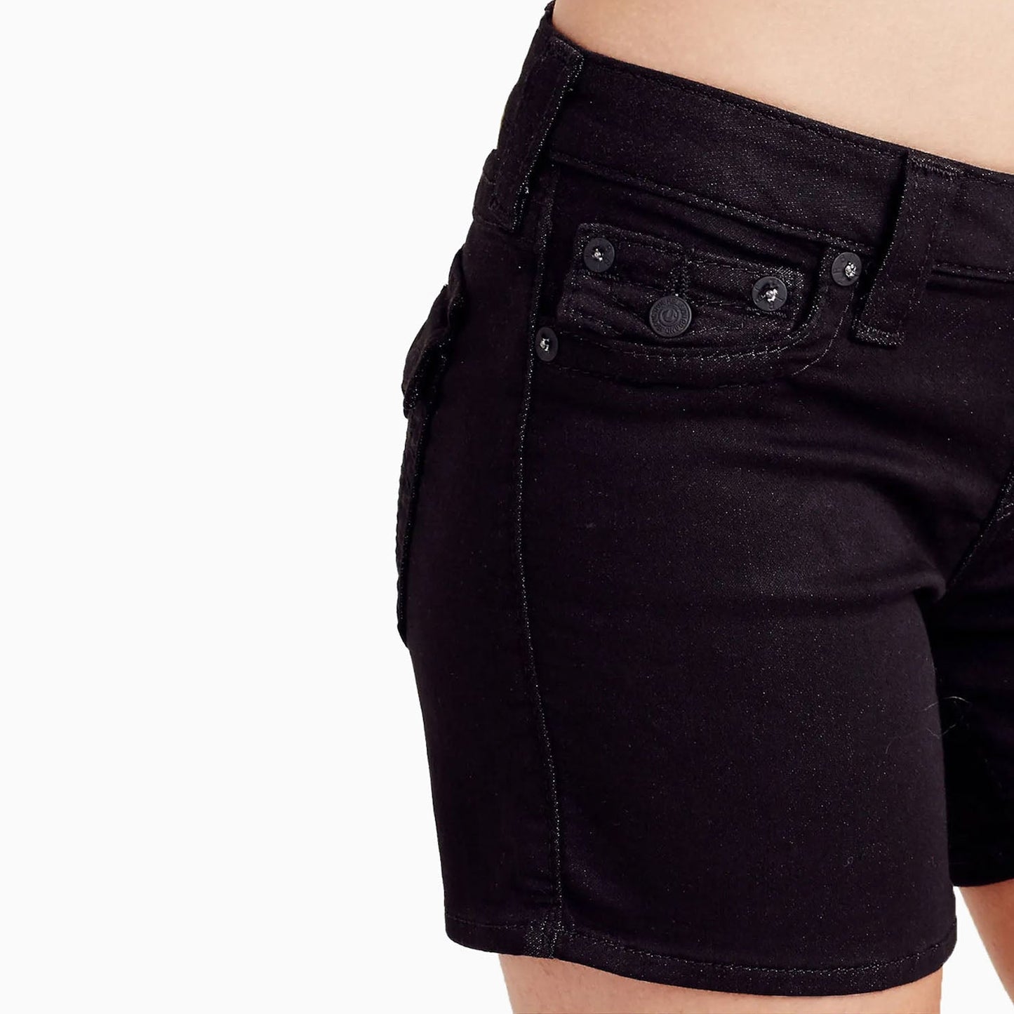 Women's Basic Mid Cut Off Denim Shorts