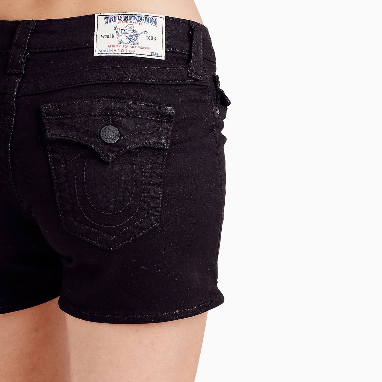 Women's Basic Mid Cut Off Denim Shorts