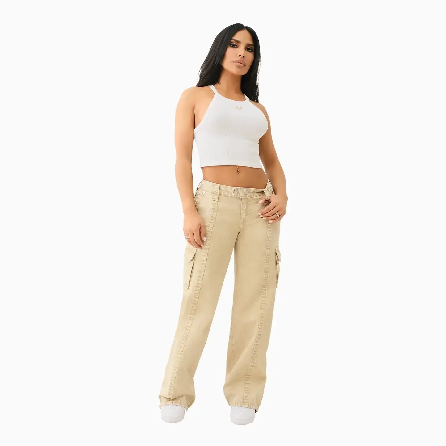 Women's Bobbi Low Rise Big T Relaxed Cargo Pant