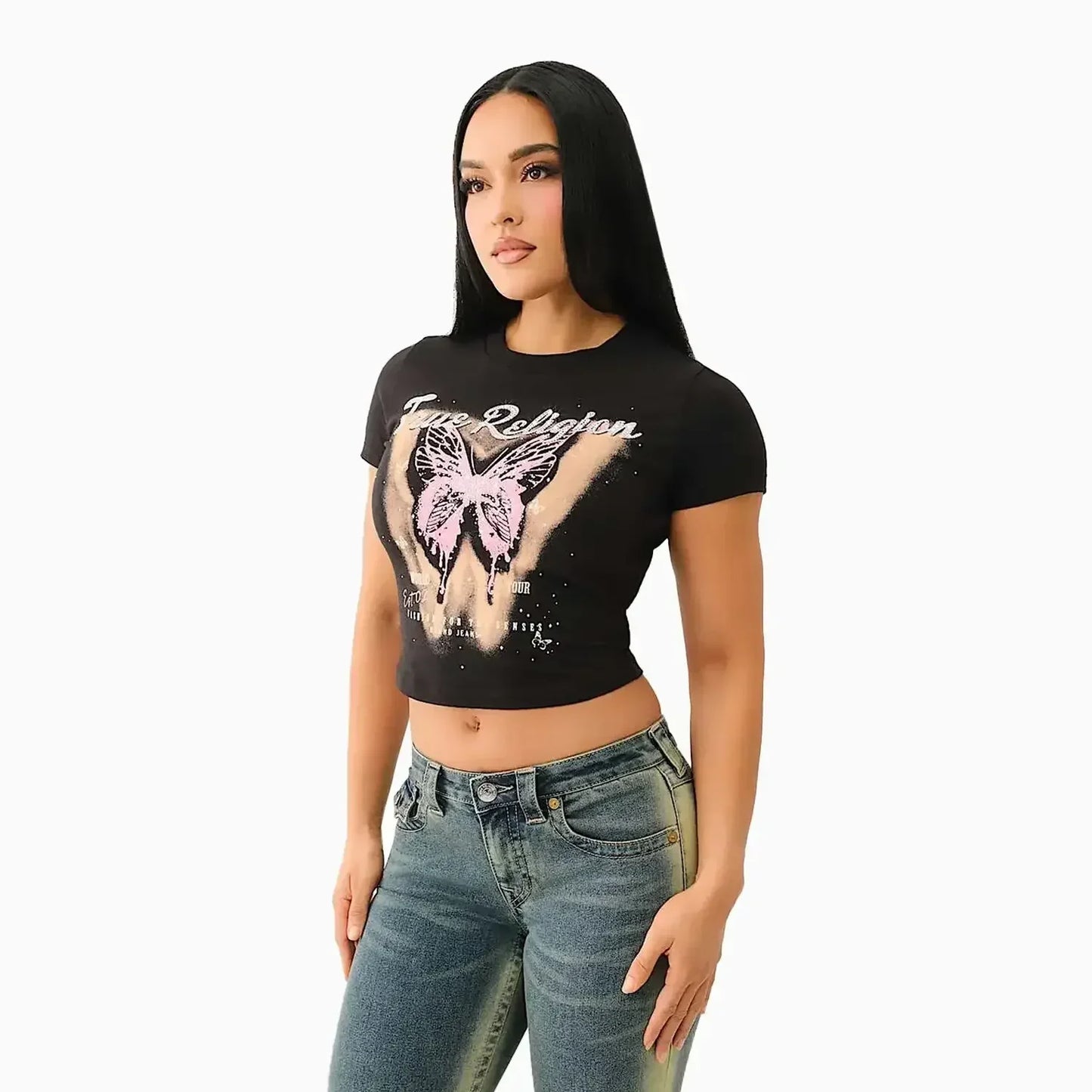 Women's Crystl Butterfly Baby T-Shirt